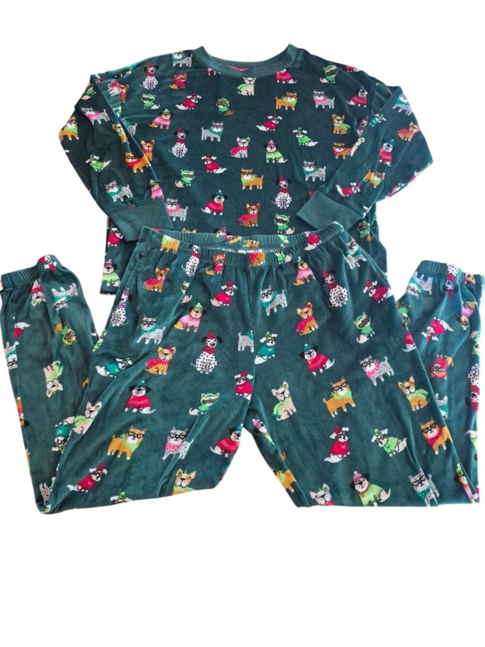 Joyspun Womens Dog Print Pajama Set Size S (4-6)